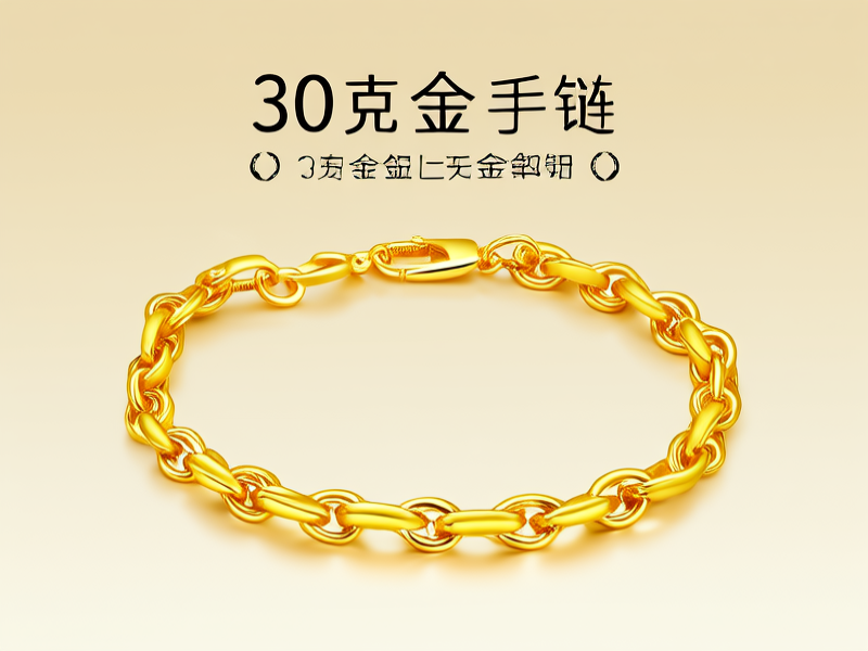 30克金手链图片