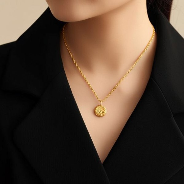 戴金项链的图片大全